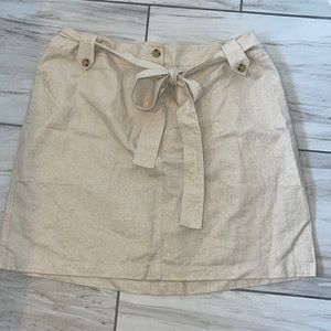 Tan Linen mini skirt. Never been worn new with original tags.